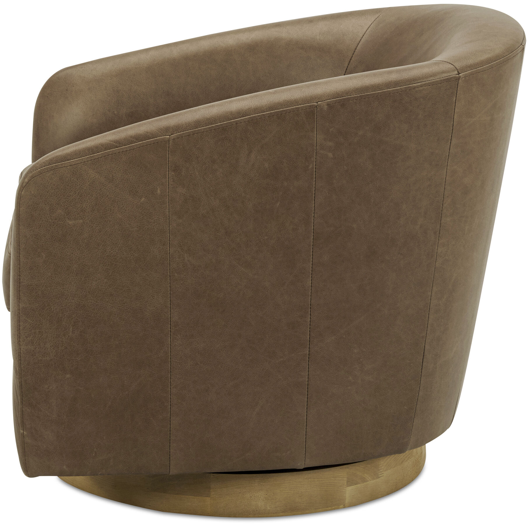 Oscy Brown Swivel Chair in Tan