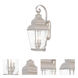 Exeter 3 Light 28 inch Brushed Nickel Large Outdoor Wall Lantern