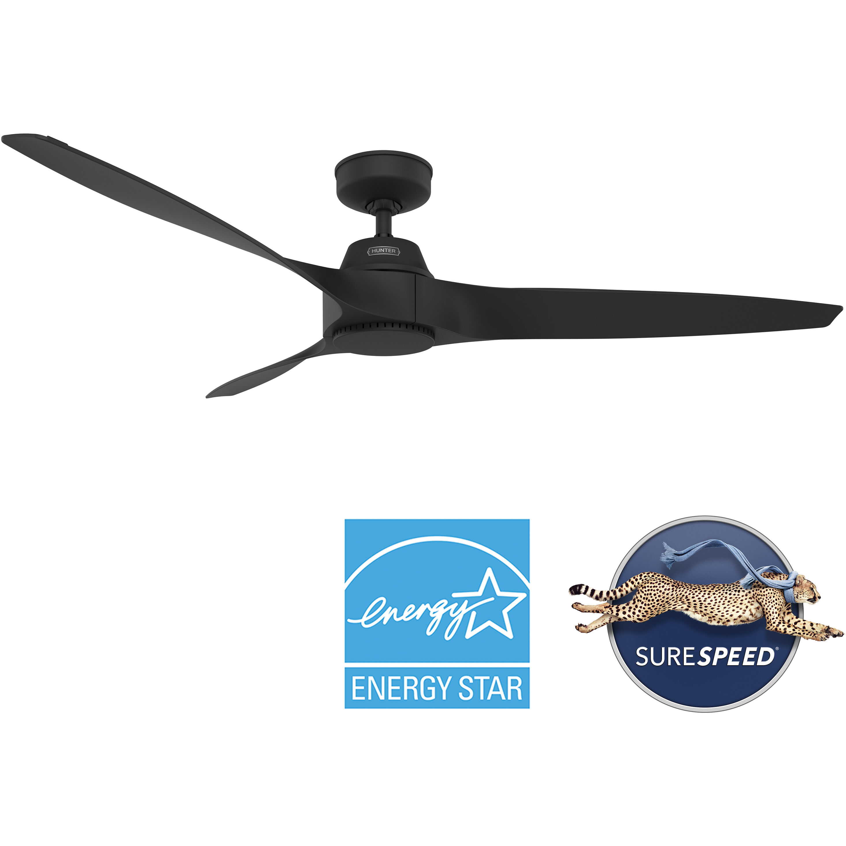 Mosley 60 inch Matte Black Outdoor Ceiling Fan