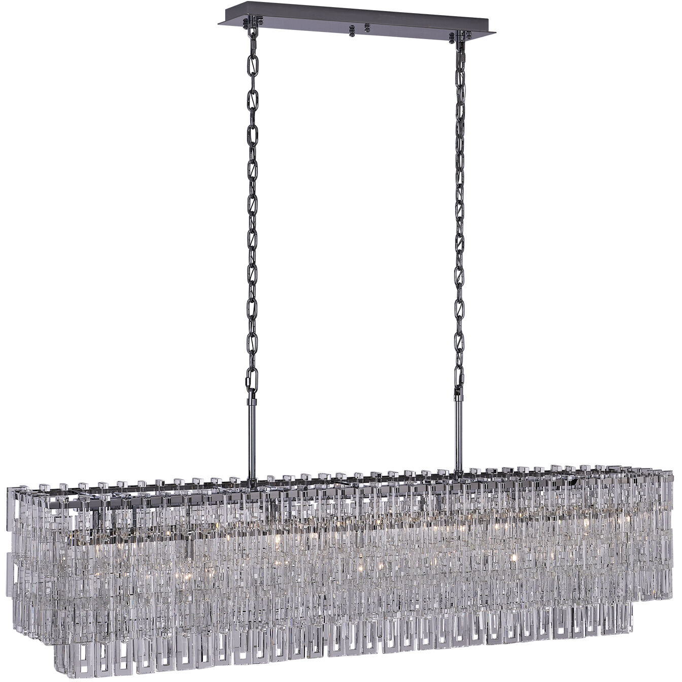 Catene 7 Light 12 inch Chrome Linear Pendant Ceiling Light