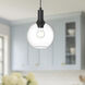 Alora Mood Castilla Pendant Ceiling Light in Matte Black, Clear Glass