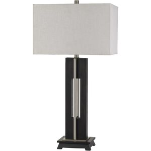 Glenview 33 inch 150 watt Black with Espresso Table Lamp Portable Light