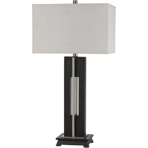 Glenview 33 inch 150 watt Black with Espresso Table Lamp Portable Light