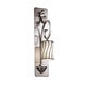 Wire Glass LED 5 inch Brushed Nickel Wall Sconce Wall Light in 700 Lm LED, Grid with Clear Bubbles, Square with Flat Rim, Victoria