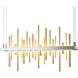 Cityscape LED 25.5 inch Vintage Platinum and Modern Brass Pendant Ceiling Light in Vintage Platinum/Modern Brass