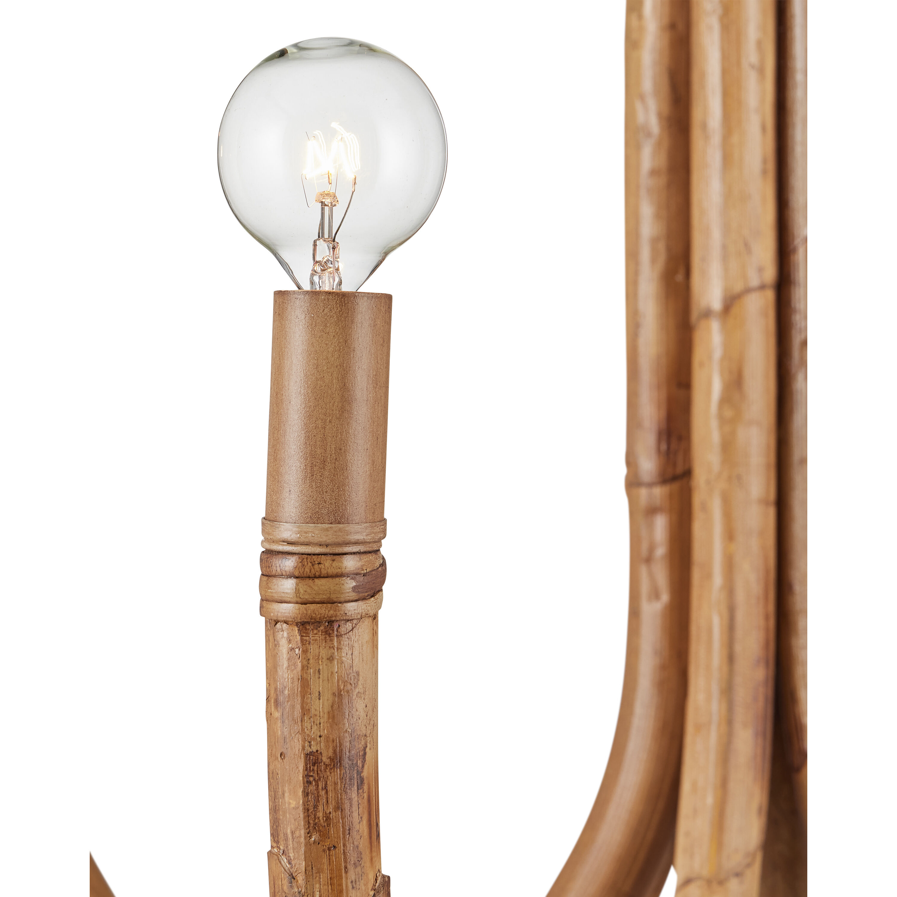 Samsara 6 Light 31.5 inch Natural/Saddle Tan Chandelier Ceiling Light, Small