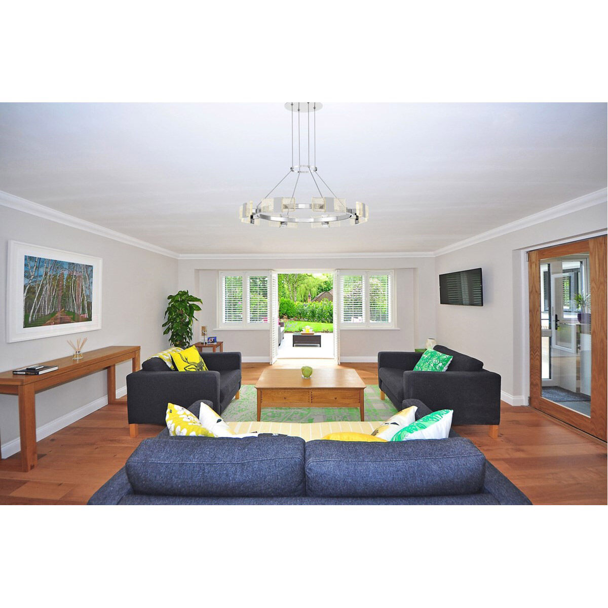 Krone LED 12 inch Chrome Chandelier Ceiling Light