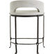 Montgomery 31.5 inch Whitewash and Natural Iron Counter Stool