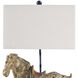 Dynasty Horse 32 inch 150.00 watt Distressed Painted Table Lamps Portable Light