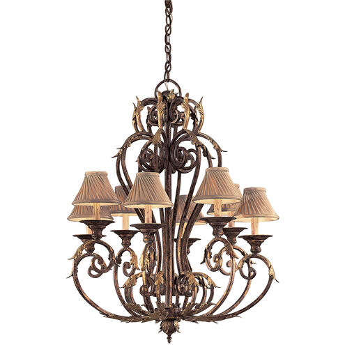 Zaragoza 8 Light 34 inch Golden Bronze Chandelier Ceiling Light