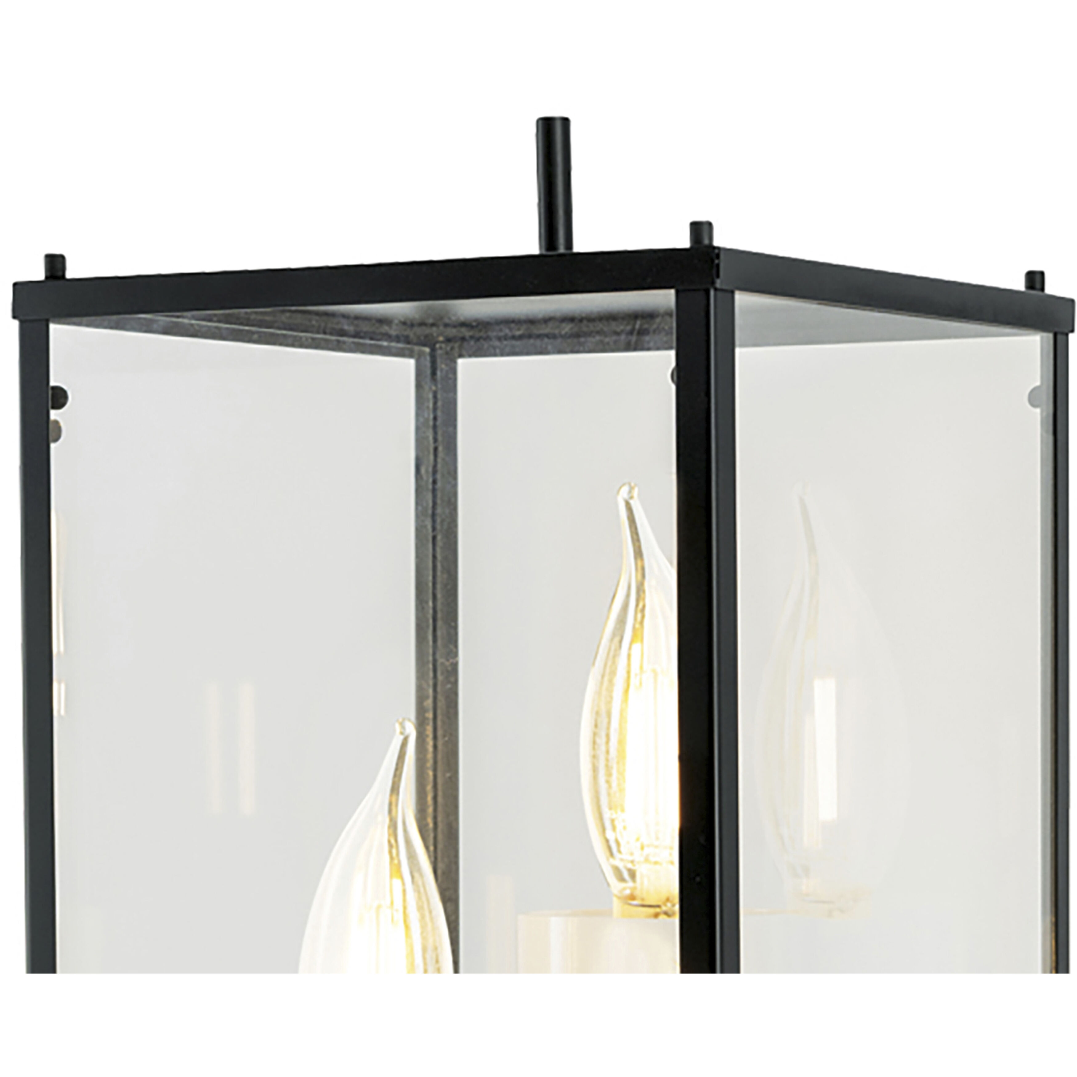 Back Bay 3 Light 23.25 inch Matte Black Outdoor Post Light