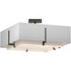 Exos 4 Light 20.6 inch Dark Smoke Semi-Flush Ceiling Light in Natural Anna, Square