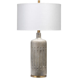 Annex 27 inch 150.00 watt Grey and Antique Brass Table Lamp Portable Light