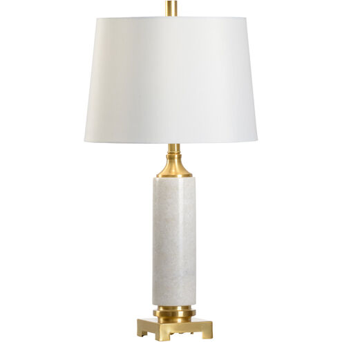 Town Square 27 inch 100.00 watt Natural White/Antique Brass Table Lamp Portable Light