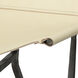 Abilene Off White and Black Forged Iron Lounge Chair