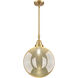 Beacon 1 Light 12 inch Satin Gold Mini Pendant Ceiling Light in Mercury Glass