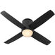 Oslo Hugger 44 inch Black with Matte Black Blades Ceiling Fan