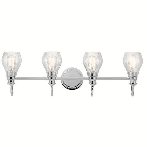 Greenbrier 4 Light 33 inch Chrome Wall Mt Bath 4 Arm Wall Light