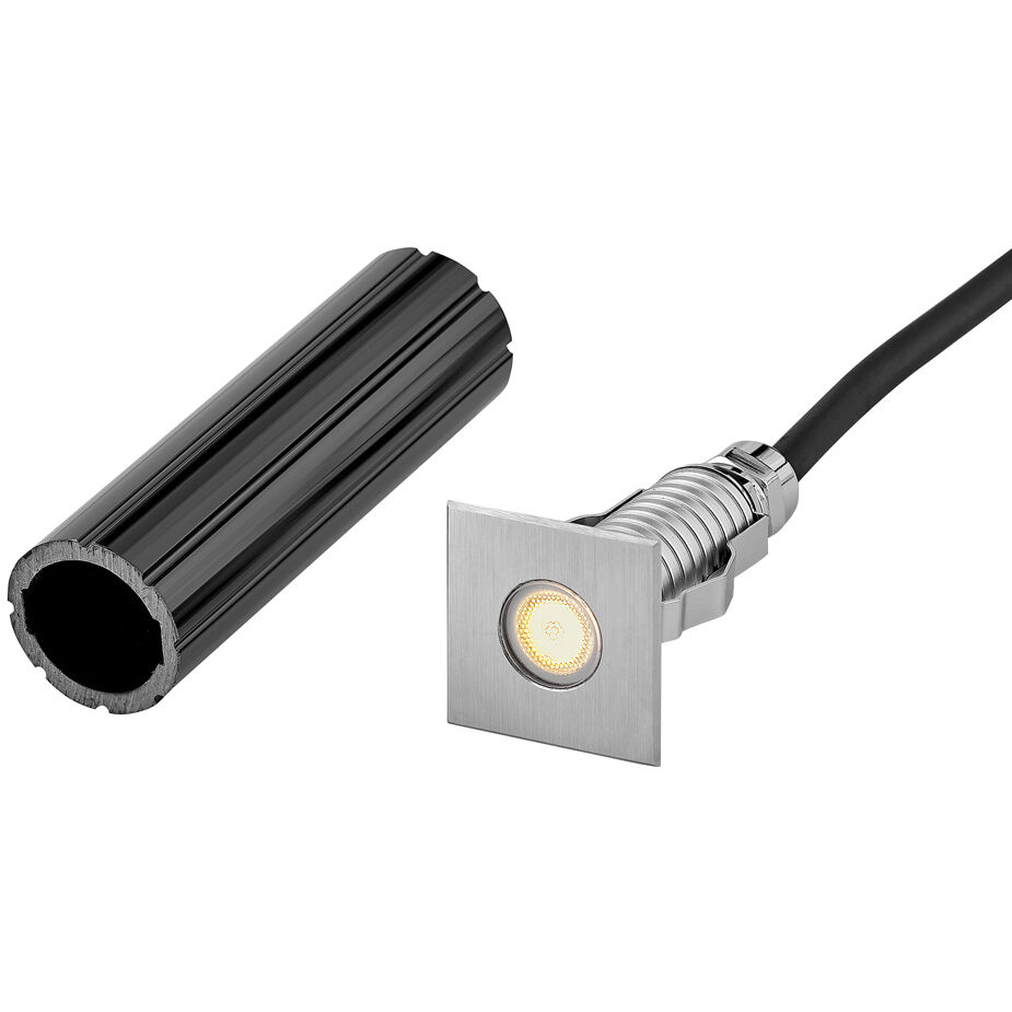 Sparta Dot 12v 2.50 watt Stainless Steel Landscape Button Light, Square