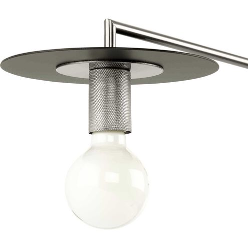 Trimble 2 Light 44 inch Brushed Nickel Linear Chandelier Ceiling Light, Design Series