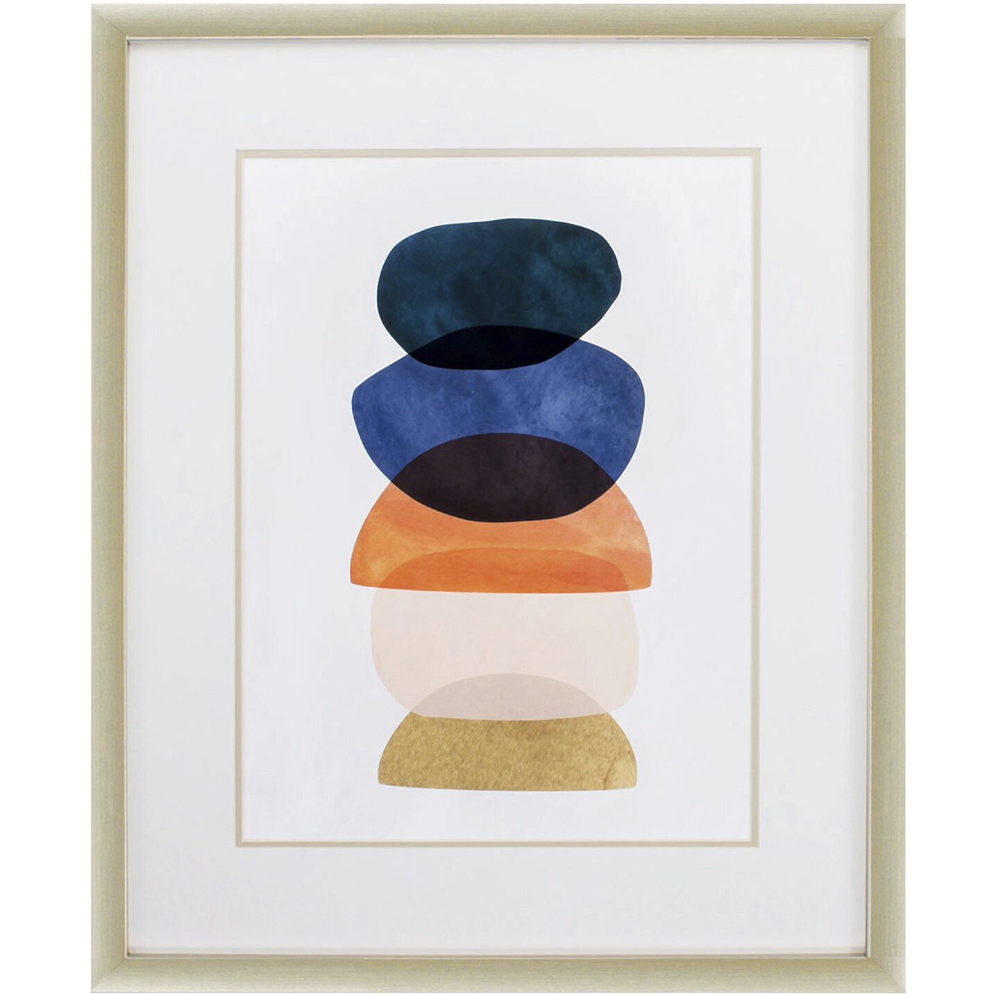 Mod Pods Blue and Orange Framed Art, Propac