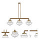 Franklin Restoration Large Oxford LED 42 inch Brushed Brass Island Light Ceiling Light in Seedy Glass, Franklin Restoration