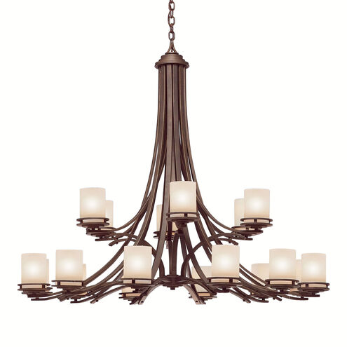 Hendrik 18 Light 50 inch Olde Bronze Chandelier 2 Tier Large Ceiling Light in Light Umber, 2 Tier