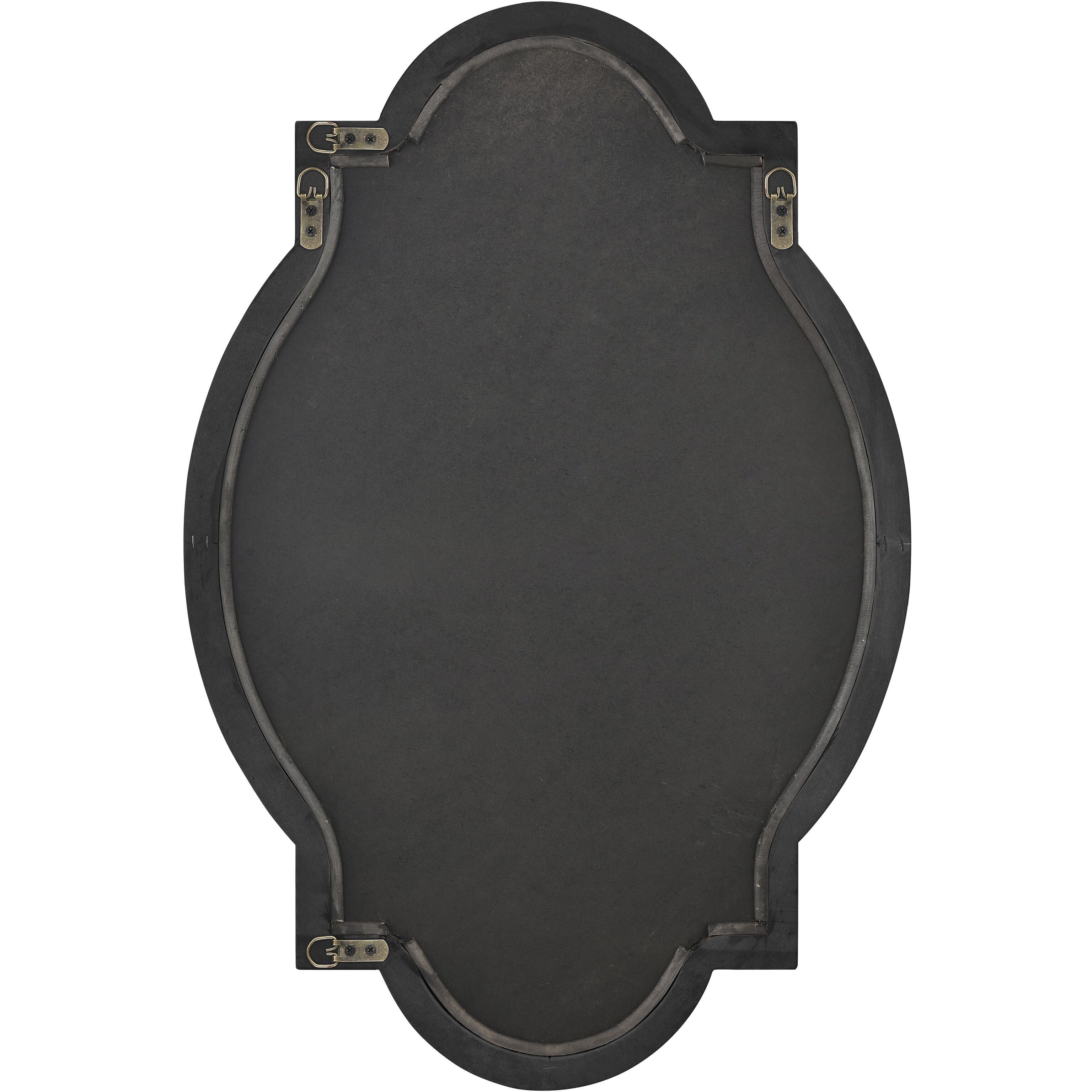 Odette 31.5 X 21 inch Wood Tone with Black and Mirror Wall Mirror