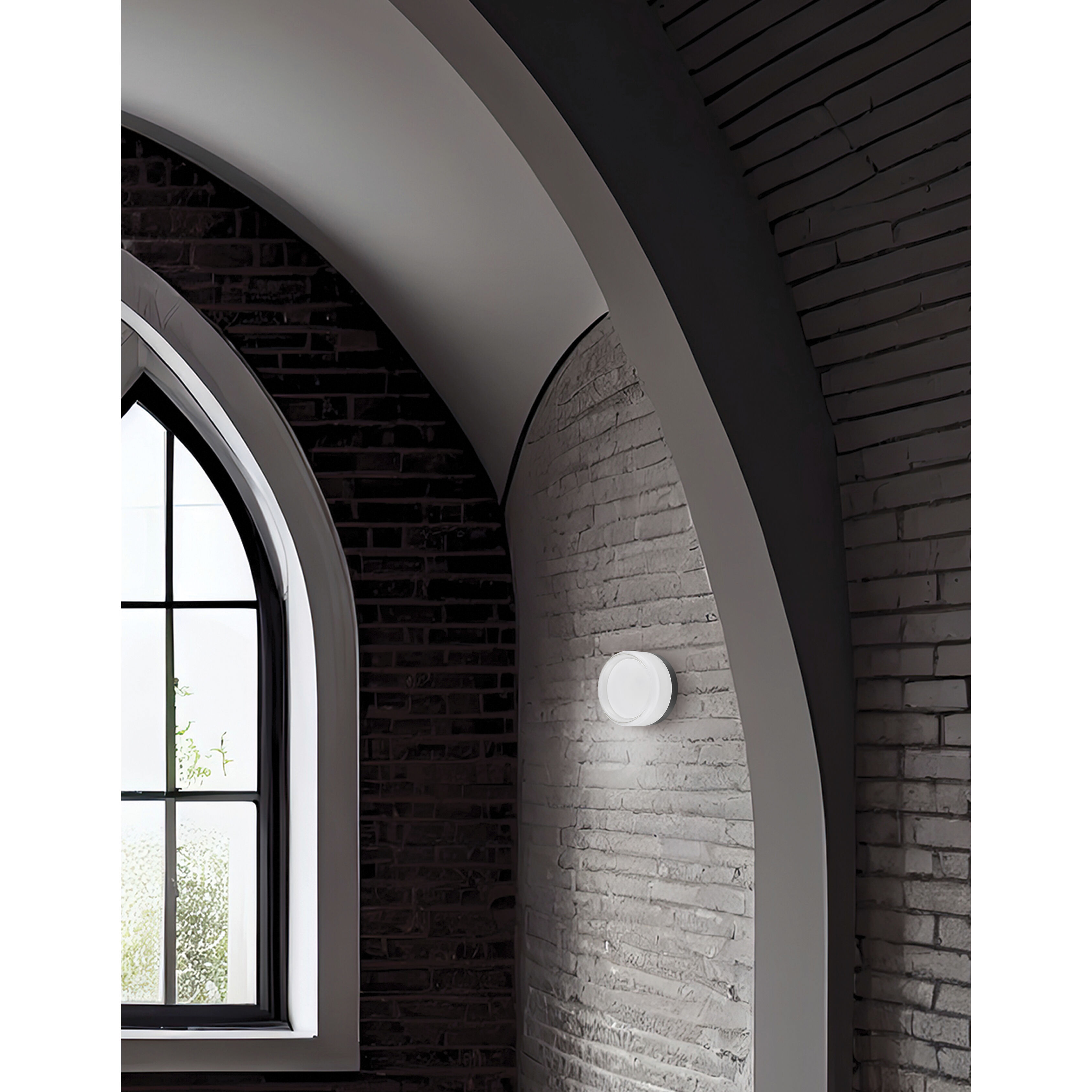 Lucia LED 5.3 inch Matte Black Wallchiere Wall Light