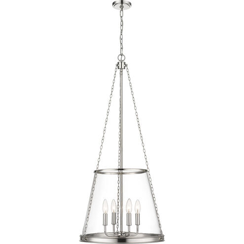 Prescott 4 Light 18 inch Polished Nickel Pendant Ceiling Light