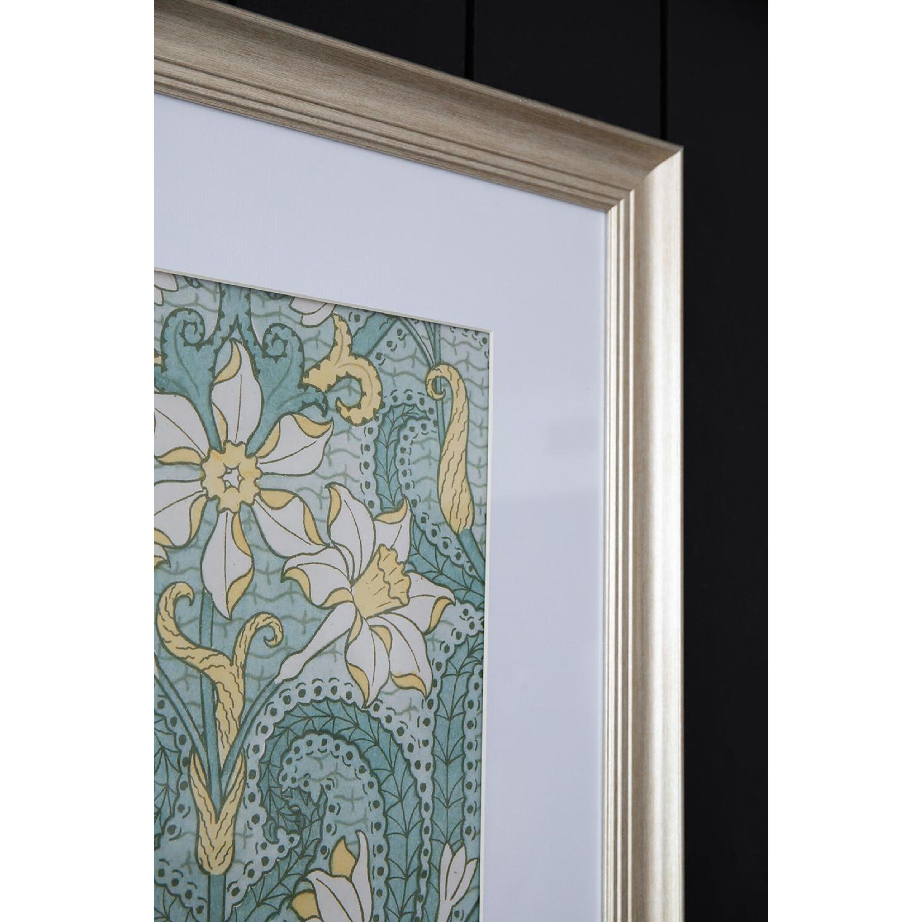 Smithsonian Gold and Yellow and Turquoise Wall Art, Floral