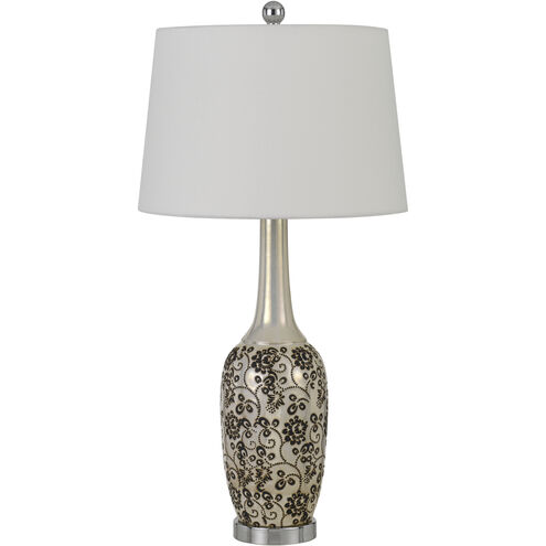 Paxton 30 inch 150 watt Pearl/Black Table Lamp Portable Light