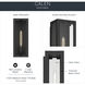 Calen 1 Light 18.25 inch Textured Black Outdoor Wall Light