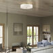 Monroe 6 Light 30 inch Antique Brass Semi Flush Mount Ceiling Light, Extra Large