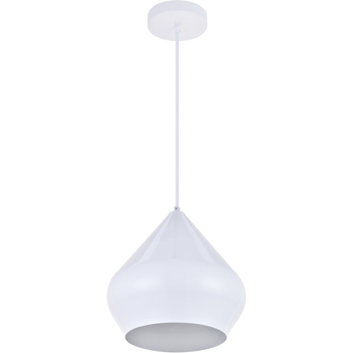 Axiom 1 Light 10 inch White Pendant Ceiling Light