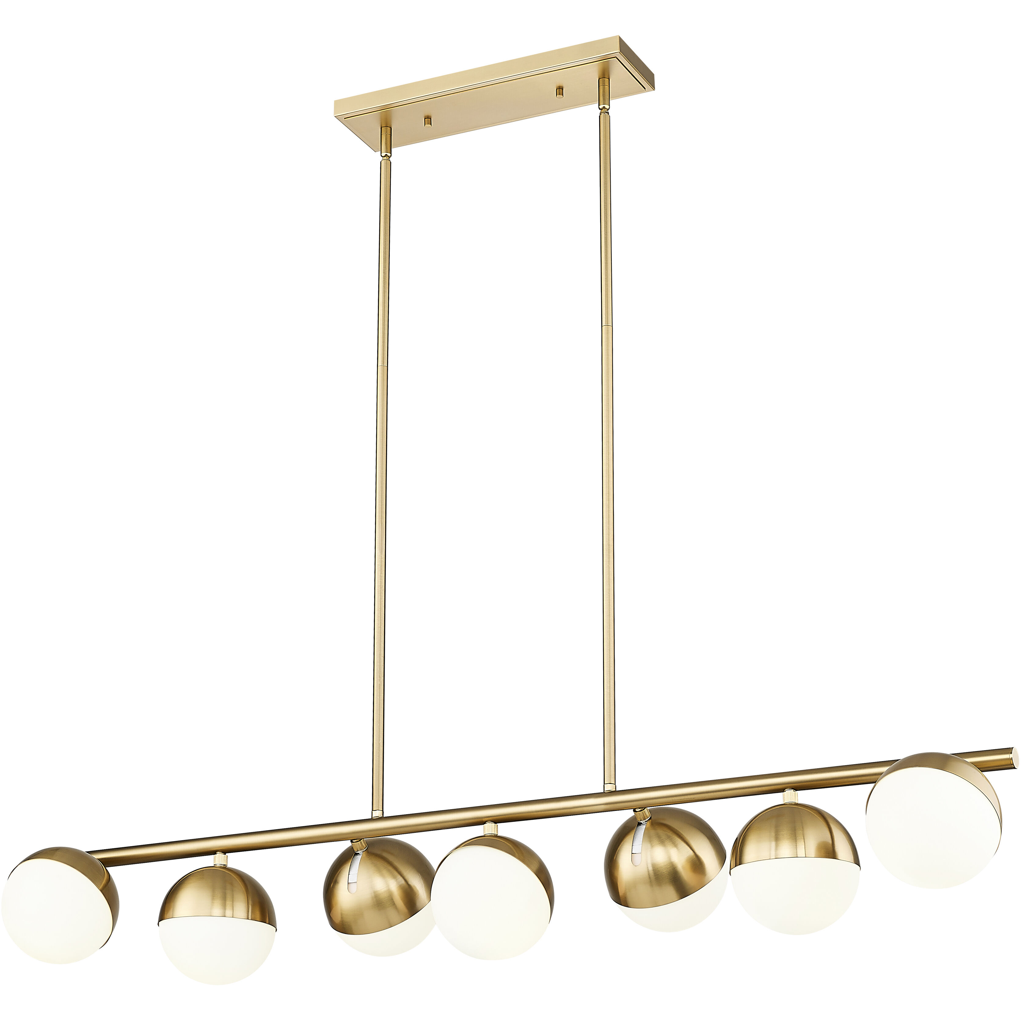 Realm Sphere Linear Chandelier Ceiling Light in Modern Gold
