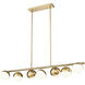 Realm Sphere Linear Chandelier Ceiling Light in Modern Gold