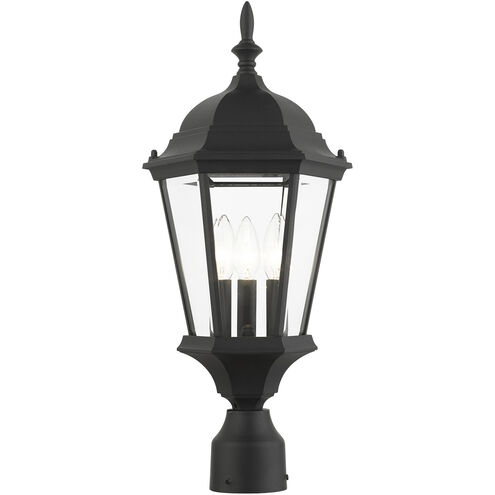 Hamilton 3 Light 21 inch Textured Black Outdoor Post Top Lantern