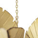 Banana Leaf 12 Light 44 inch Gold Chandelier Ceiling Light