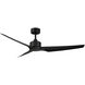 Stella 60 inch Matte Black Downrod Ceiling Fans, Smart Fan