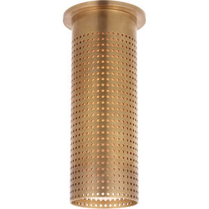 Kelly Wearstler Precision Monopoint Flush Mount Ceiling Light in Antique-Burnished Brass, Tall
