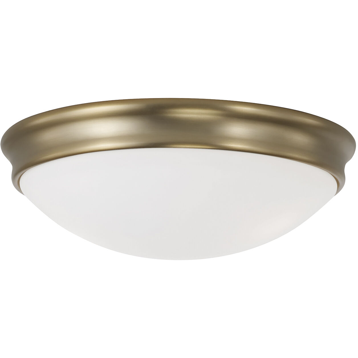 Hansen 3 Light 14 inch Aged Brass Flush Mount Ceiling Light