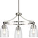 Parkhurst 3 Light 21 inch Brushed Nickel Chandelier Ceiling Light