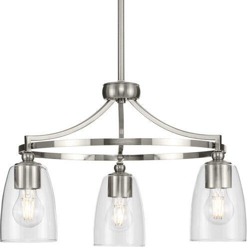 Parkhurst 3 Light 21 inch Brushed Nickel Chandelier Ceiling Light
