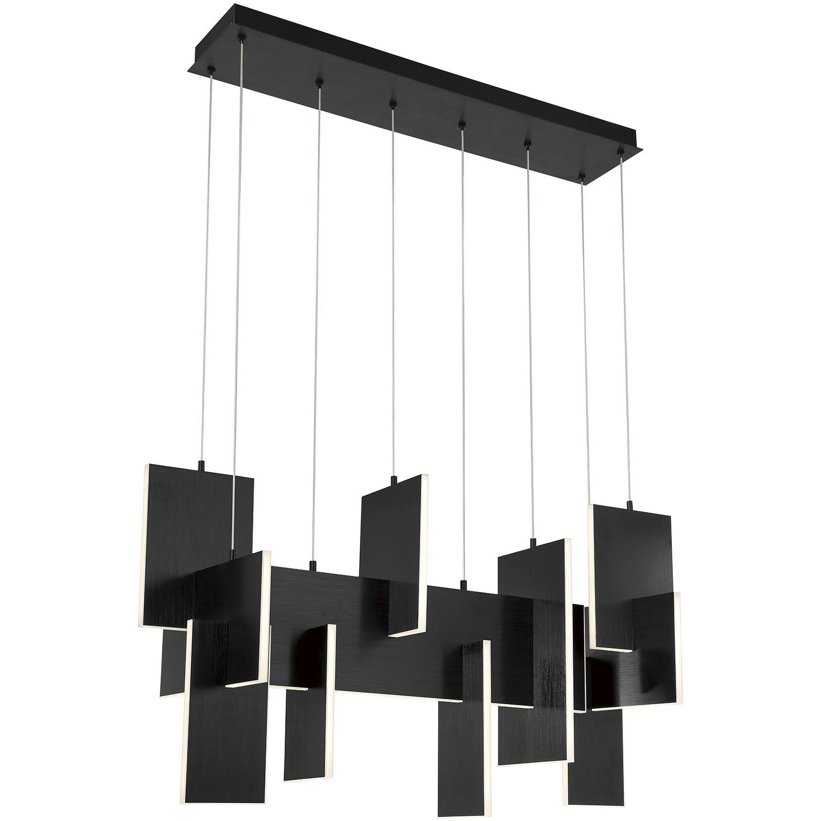 Coburg Linear Chandelier Ceiling Light in Black