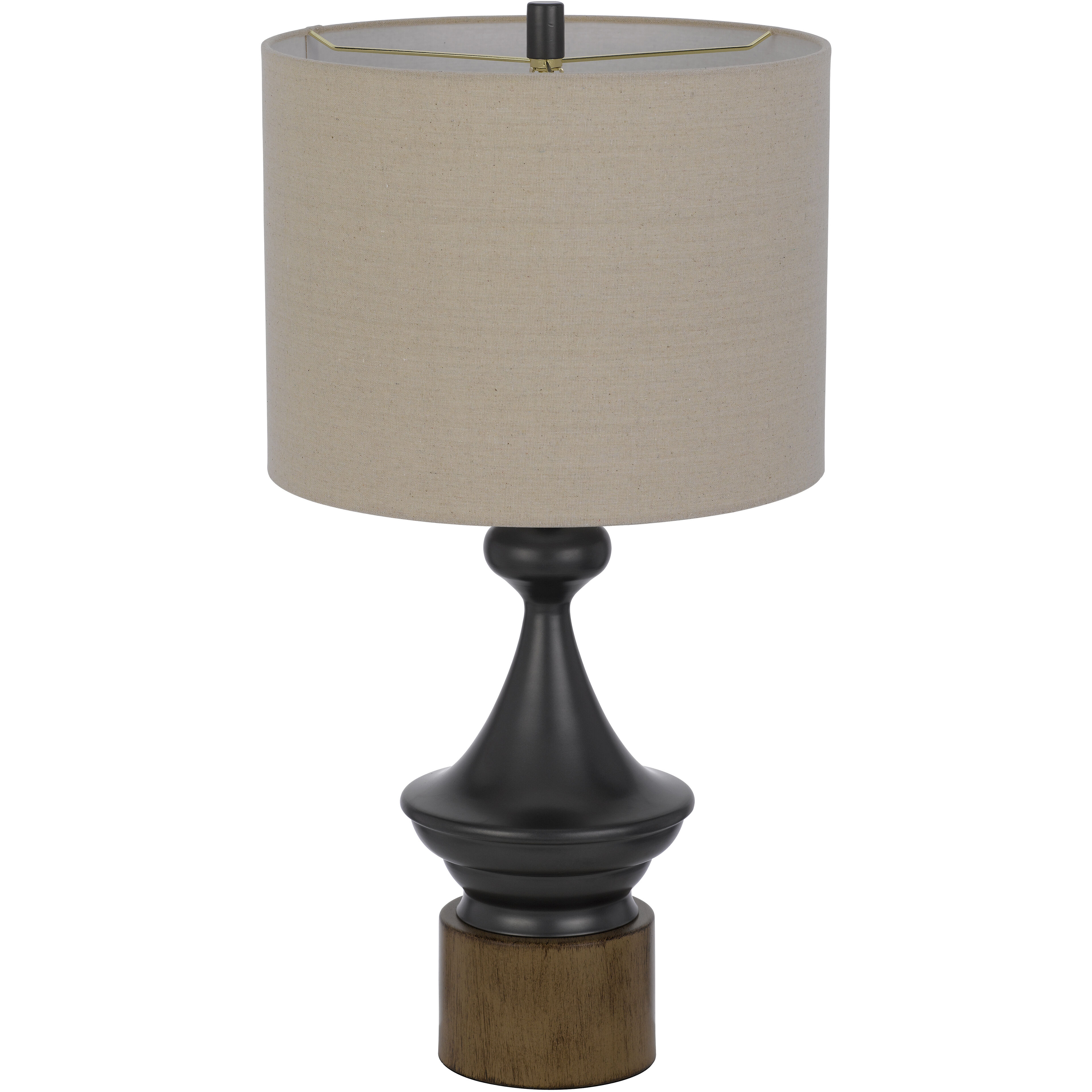 Sterling 30 inch 150.00 watt Black and Wood Table Lamp Portable Light