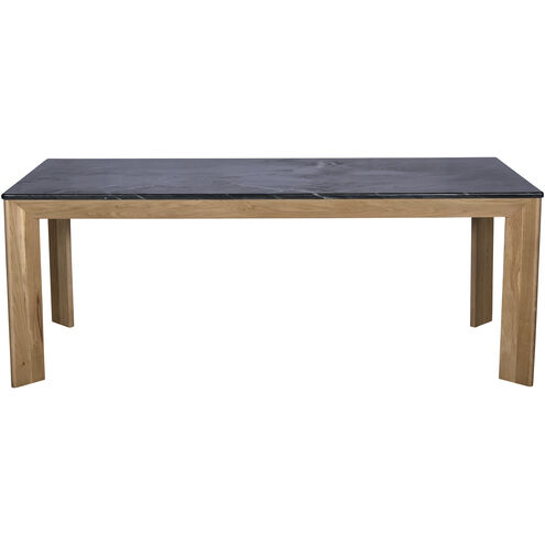 Angle 80 X 36 inch Black Dining Table, Rectangular