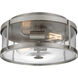 Lumra 2 Light 13 inch Brushed Nickel Flush Mount Ceiling Light in Standard