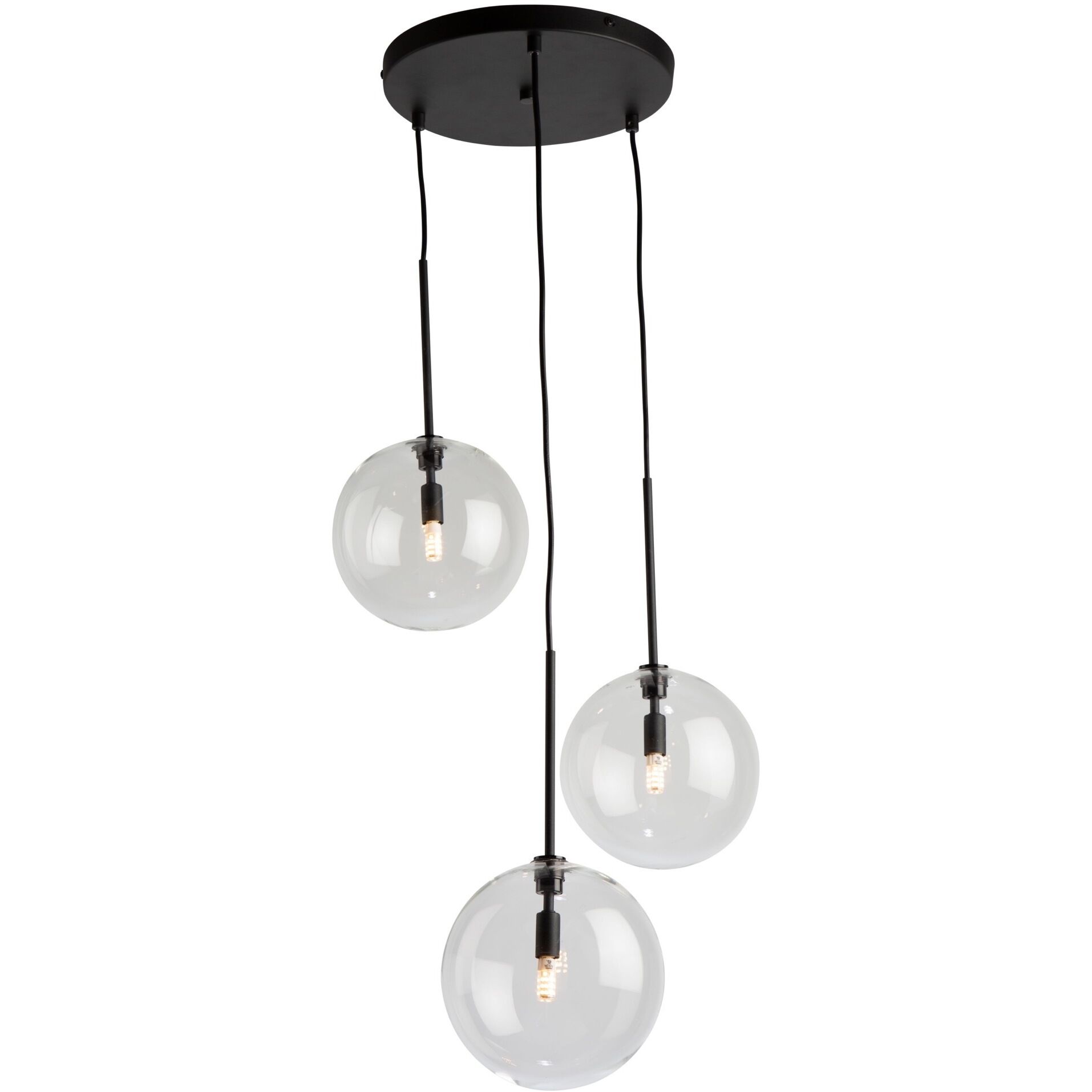 Pinpoint 3 Light 18.1 inch Black Multi Light Pendant Ceiling Light