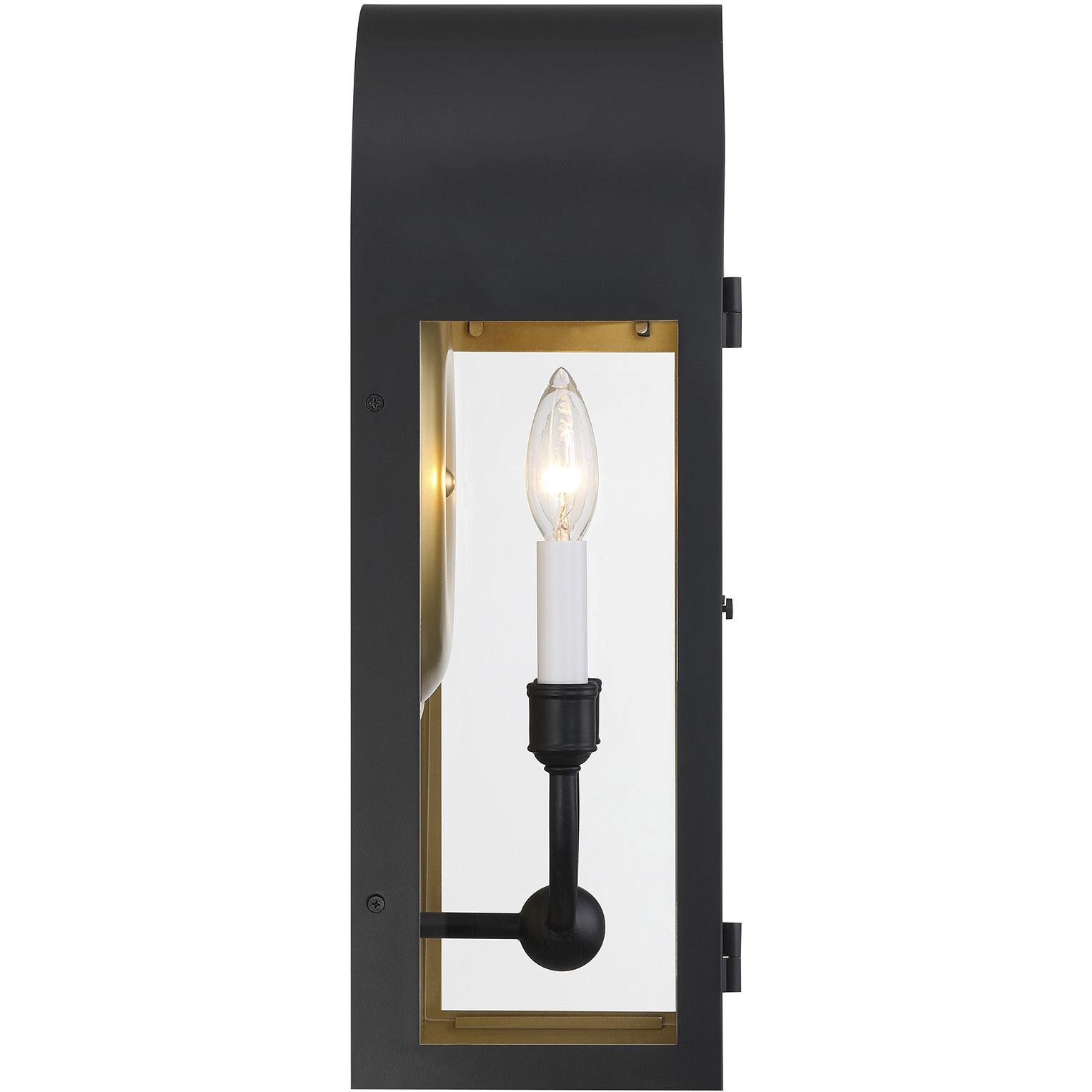Grotto 2 Light 18.75 inch Matte Black with Vintage Gold Outdoor Wall Lantern